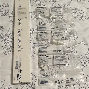 IKEA LURT Rack and GUBBARP Hardware Set in White